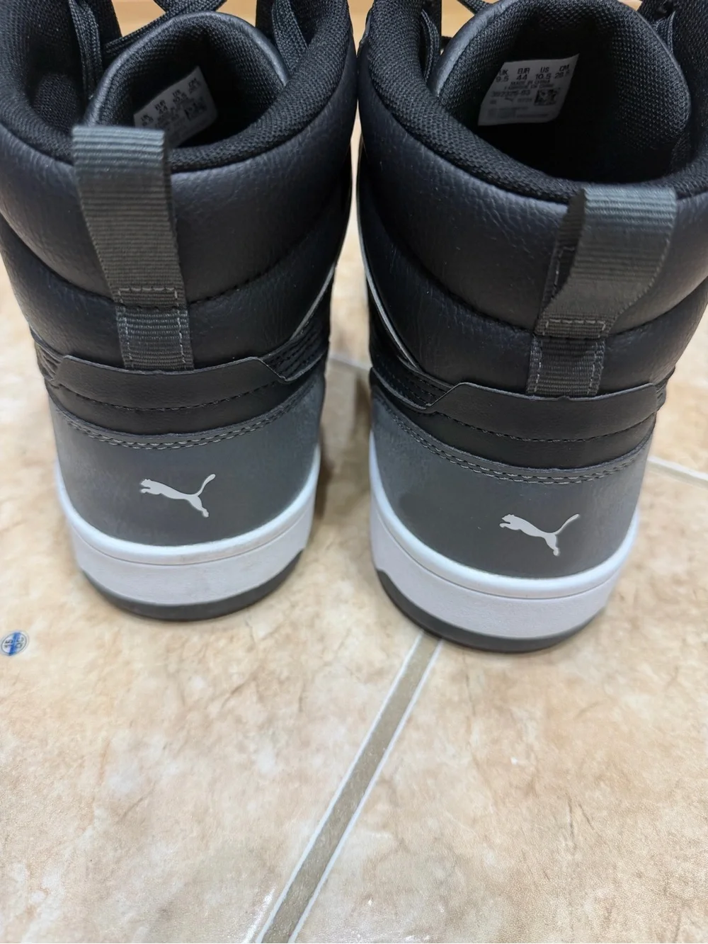 Puma Men’s High-Top Sneakers - Black & White